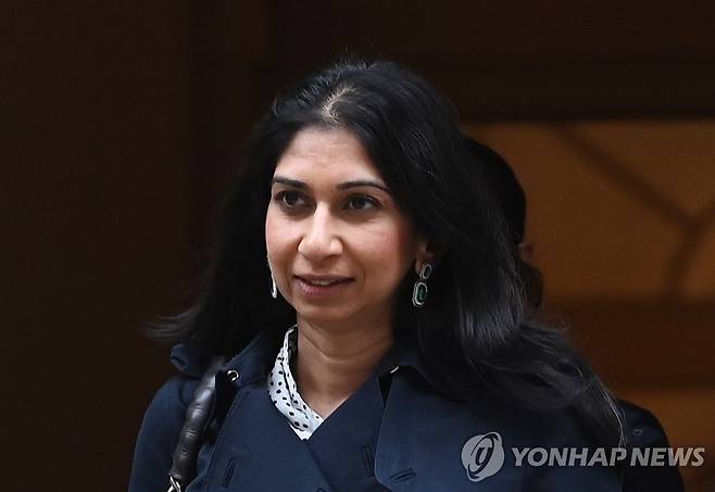 수엘라 브레이버먼 영국 내무부 장관 [EPA=연합뉴스 자료사진. 재판매 및 DB 금지]