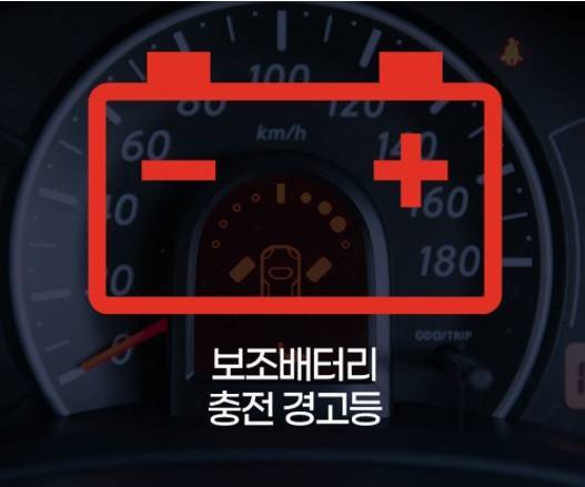 보조배터리 충전 경고등. 출처=한국자동차환경협회