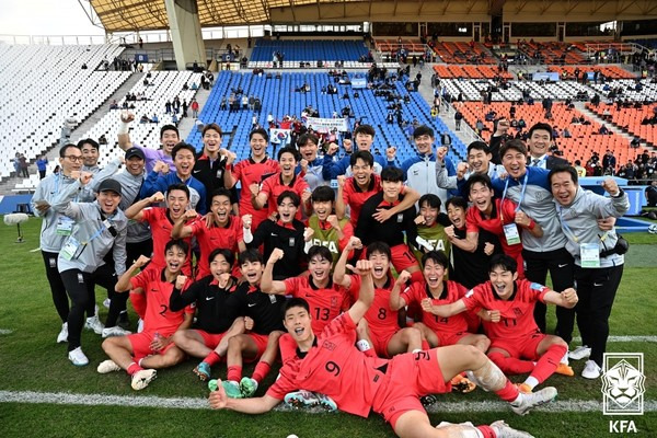 한국 U20 축구대표팀. 대한축구협회 제공