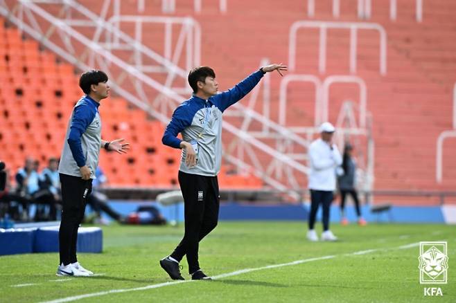 사진은 김은중 감독의 모습. /사진=대한축구협회 제공