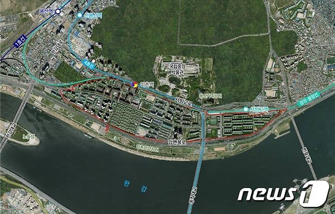 용산 서빙고 지구단위계획구역(서울시 제공).