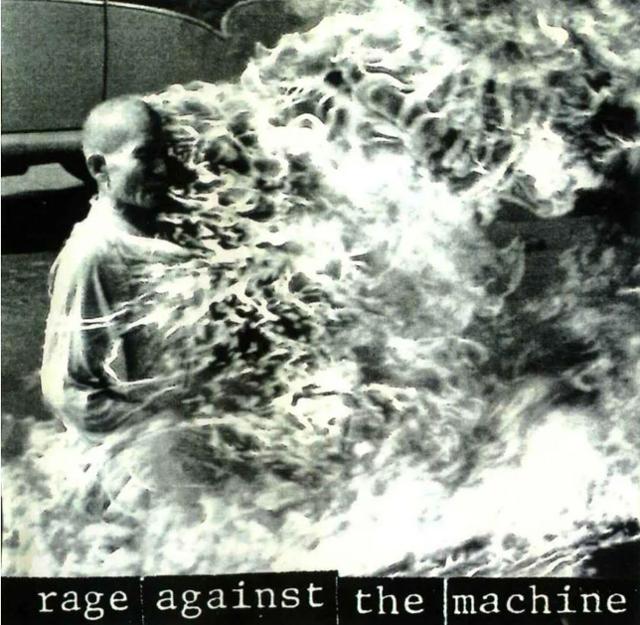 틱꽝득 스님의 분신 장면을 표지에 사용한 미국 밴드 '레이지 어게인스트 더 머신(Rage Against The Machine)' 앨범.