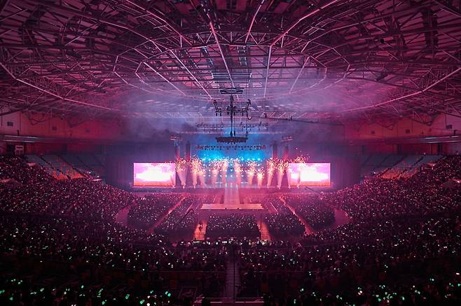 Blackpink held its "Born Pink" world tour concert at KSPO Dome in Seoul in October 2022. (YG Entertainment)
