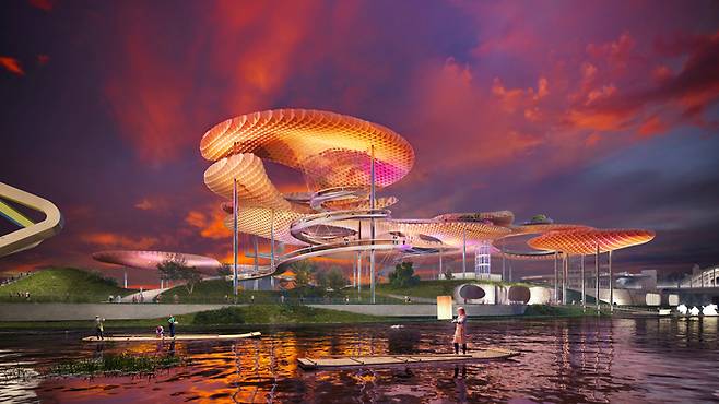 서울시가 노들섬을 예술섬으로 개발하겠다고 밝혔습니다. 수방사 부지 청약에 당첨되면 아름다운 노들섬과 한강뷰를 만끽할 수 있습니다. 사진은 서울시에 제출된 7개 디자인 중 하나.