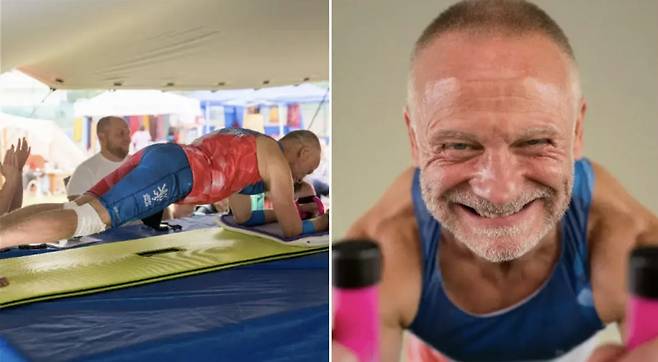 플랭크 자세를 10시간 가깝게 유지해 기네스북에 오른 체코 출신 조세프 샬레크. /사진=기네스 세계 기록 홈페이지 캡처