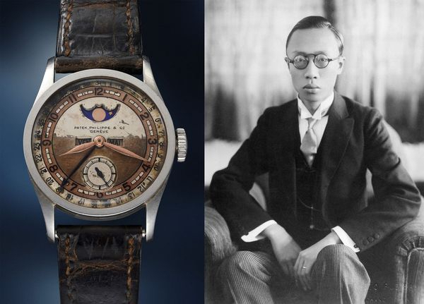 청나라 마지막 황제 푸이(오른쪽)가 착용했던 파텍필립 시계가 경매에 나왔다. 사진=필립스옥션