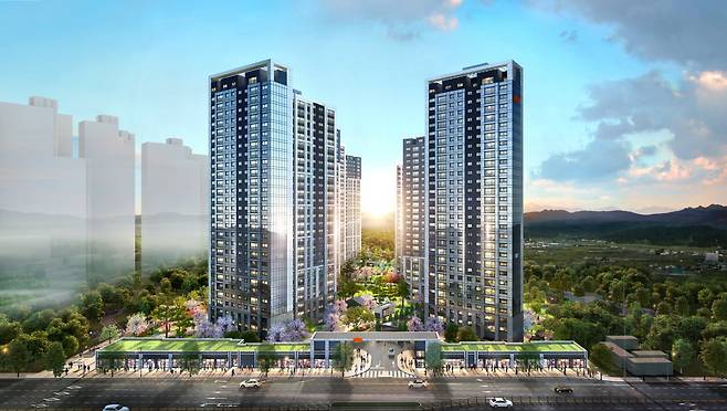 e편한세상 군산 디오션루체 투시도.(DL이앤씨)