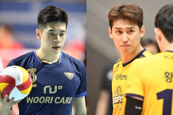 황승빈(왼쪽)-한성정(오른쪽). 제공 | 한국배구연맹