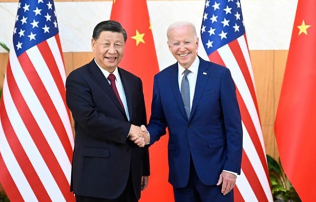 조 바이든 미국 대통령과 시진핑 중국 국가 주석. 중국 외교부 제공