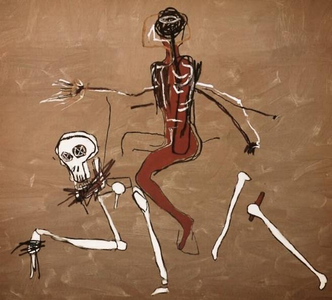 장 미쉘 바스키아, 죽음을 타고(일부 확대) [Singulart Magazine]