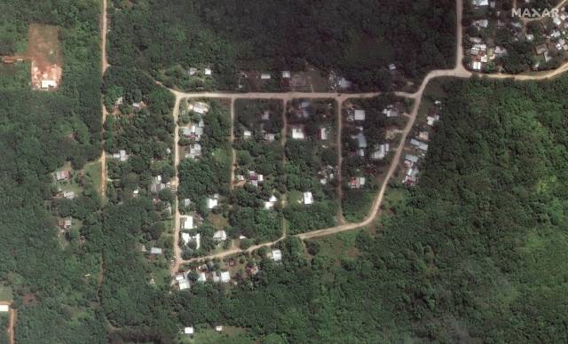 태풍이 지나가기 전 괌의 주택가. 로이터연합뉴스