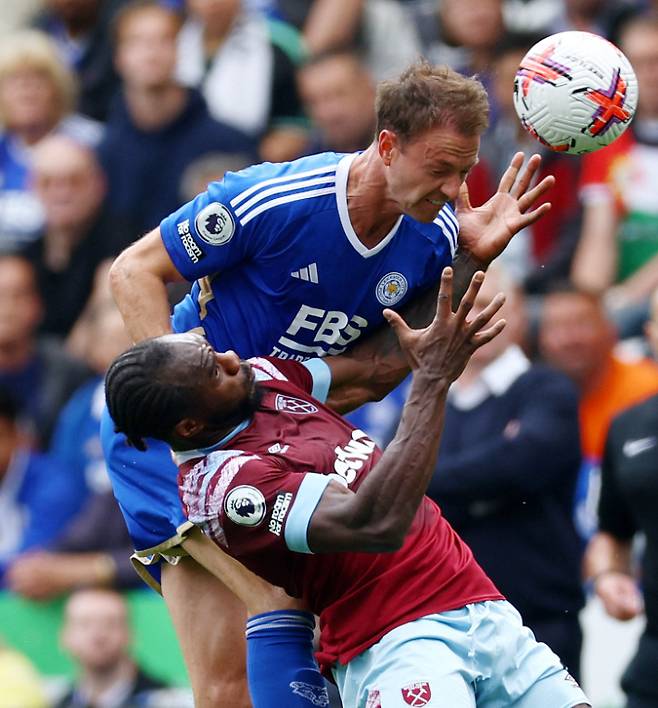 레스터 시티의 조니 에반스. 연합뉴스