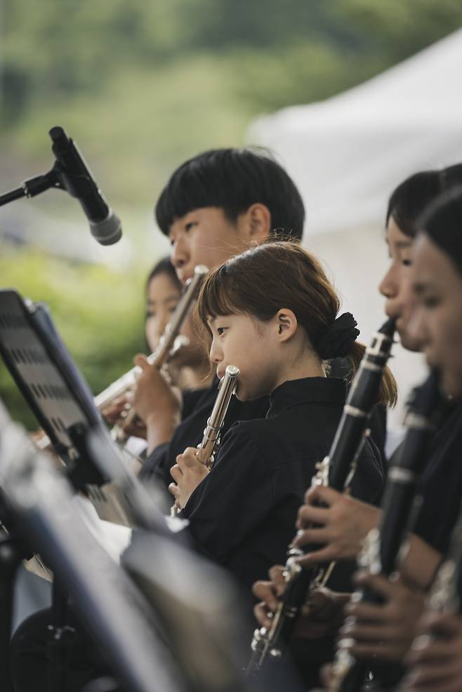 강원도 평창군 방림면 계촌리에서 열린 ‘제9회 계촌클래식축제’ 공연 현장. 현대차 정몽구재단 제공