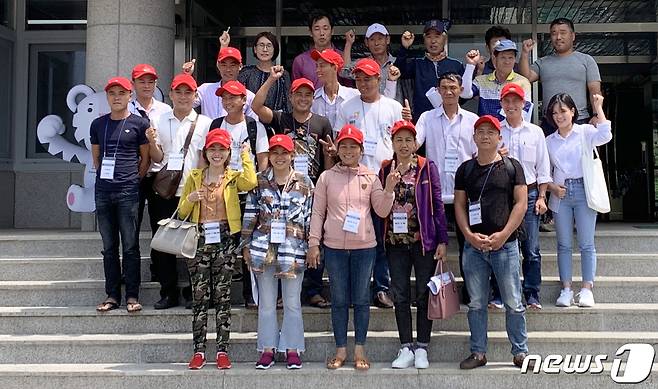 강원 평창군 외국인 계절근로자. ⓒ News1 장시원 인턴기자