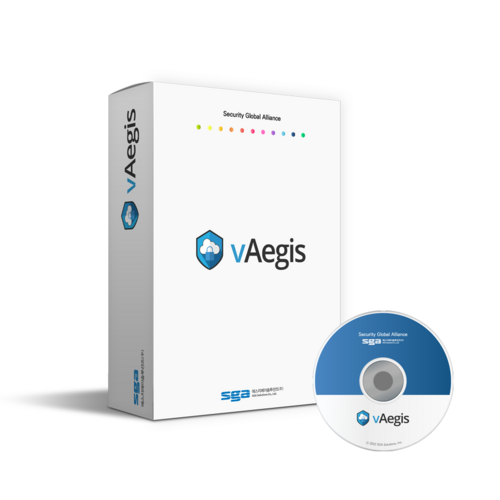 정보보호제품 신속확인제 2호 제품인 SGA솔루션즈의 ‘vAegis V1.0’ 제품 패키지박스.(한국정보보호산업협회 제공)