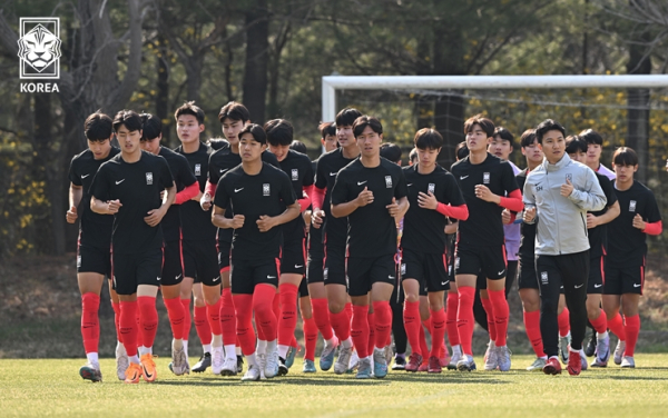 U-17 대표팀 훈련 장면.(사진=KFA)