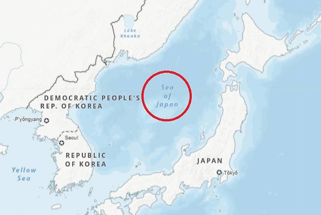유엔이 운영하는 '지리공간' 지도에서 '일본해'를 단독 표기하고 있다. /사진=서경덕 교수 제공
