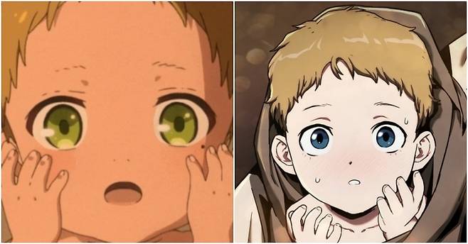 일본 애니메이션 ‘무직전생 이 세계에 갔으면 최선을 다한다’(왼쪽)와 웹툰 '신과 함께 돌아온 기사왕님'