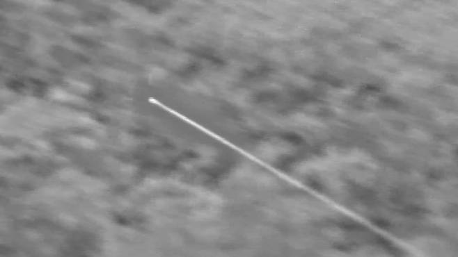 요격미사일의 비행 모습. 적외선 레이더 영상 캡처