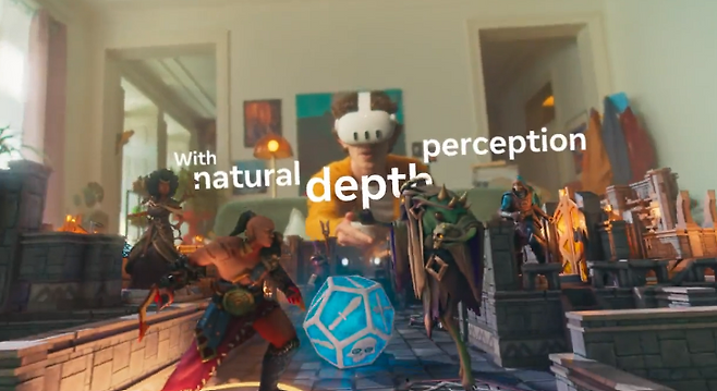 메타 퀘스트3 홍보 영상. 메타 퀘스트 트위터 캡처