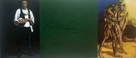 The Green (자화상), 1980~1983, 캔버스에 유화물감, 411x160㎝.