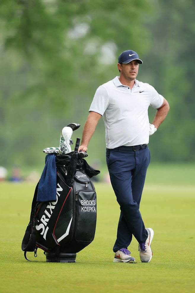 브룩스 켑카가 PGA 챔피언십에서 들고 나온 캐디백(사진=AFPBBNews)