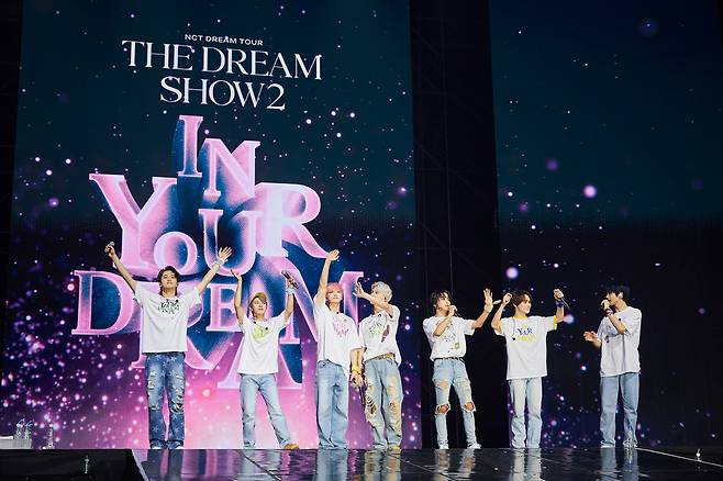 Boy band NCT Dream holds its encore concert, "The Dream Show 2: In Your Dream," at Seoul's Gocheok Sky Dome on Saturday. (SM Entertainment)