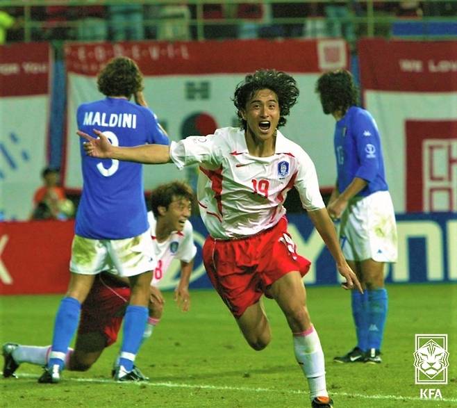 2002 한일 월드컵 당시 한국 축구대표팀(대한축구협회 제공)