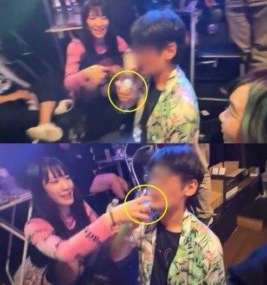 일본 걸그룹 플랑크 스타즈 멤버들이 오프라인 행사에서 한 남성 팬에게 주방용 세제로 추정되는 액체를 마시게 했다. 온라인 커뮤니티 갈무리