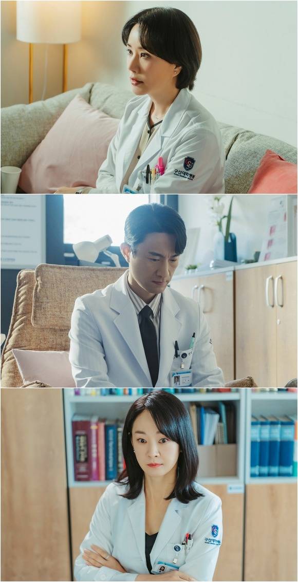 명세빈은 '닥터 차정숙'에서 차정숙(엄정화 분)과 서인호(김병철 분) 부부 사이에 나타난 뻔뻔한 불륜녀 최승희 역을 맡으면서 선 굵은 감정연기로 시청자들의 호평을 받았다. 사진은 '닥터 차정숙' 11회에서 세 사람이 삼자대면을 갖는 장면. /JTBC 제공