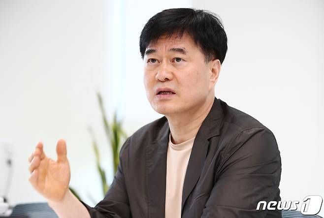황정일 서울사회서비스원 대표이사가 5일 서울 마포구 사무실에서 뉴스1과 인터뷰를 하고 있다. 2023.6.5/뉴스1 ⓒ News1 김민지 기자