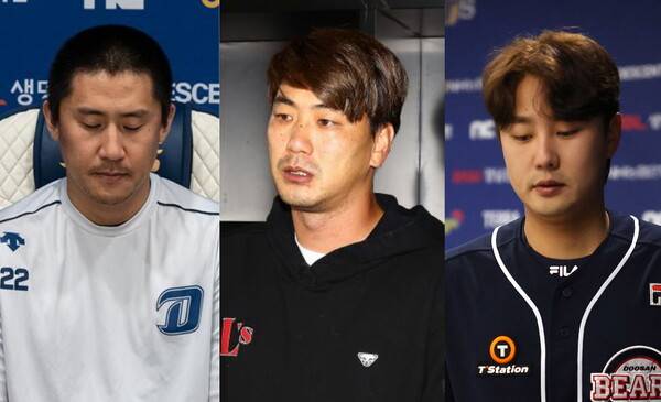 이용찬(왼쪽), 김광현(가운데), 정철원. ⓒ연합뉴스