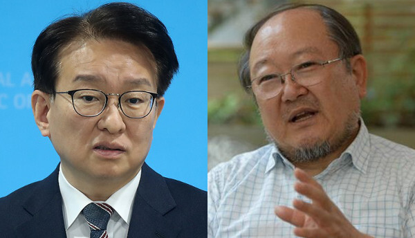 권칠승(왼쪽 사진) 더불어민주당 수석대변인과 이래경 더불어민주당 전 혁신위원장.
