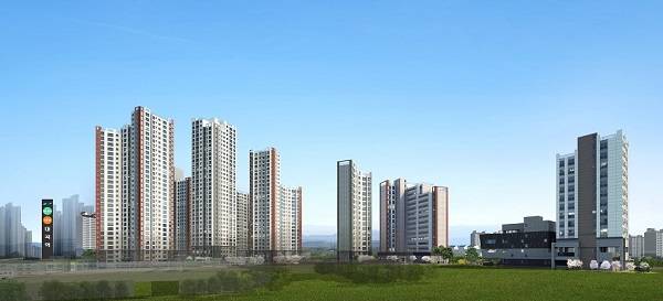능곡1구역에 들어선 대곡역 두산위브 투시도. 사진=두산건설