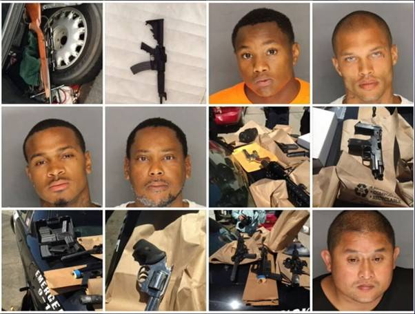 캘리포이나 경찰청이 올린 갱 조직원들의 머그 샷 [사진=캘리포니아 경찰청]