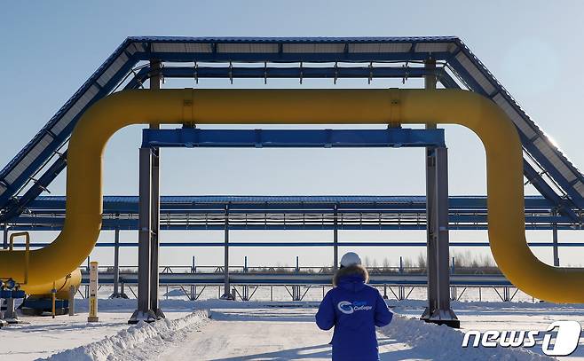러시아 아무르주 소도시 스보보드니 동부 마을 외곽의 아타만스카야에 위치한 '시베리아의 힘-1' 가스관 모습 2019.11.29 ⓒ 로이터=뉴스1 ⓒ News1 정윤미 기자