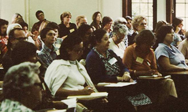 1978년 제4차 버크셔 여성사학회에 참석한 여성들. 여성사 논문만을 발표하는 가장 큰 학술대회로, 올해 창립 50주년을 맞았다. 후마니타스 제공