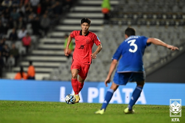 한국 U-20 축구대표팀 공격수 이영준. /사진=KFA