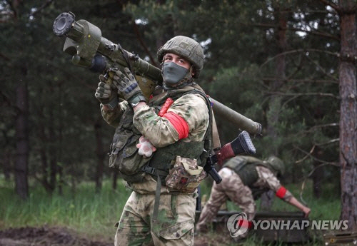 우크라 대반격 방어 준비하는 러시아군[타스 연합뉴스 자료사진]