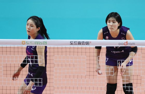 여자프로배구 선수 이다영(왼쪽)과 이재영. 연합뉴스