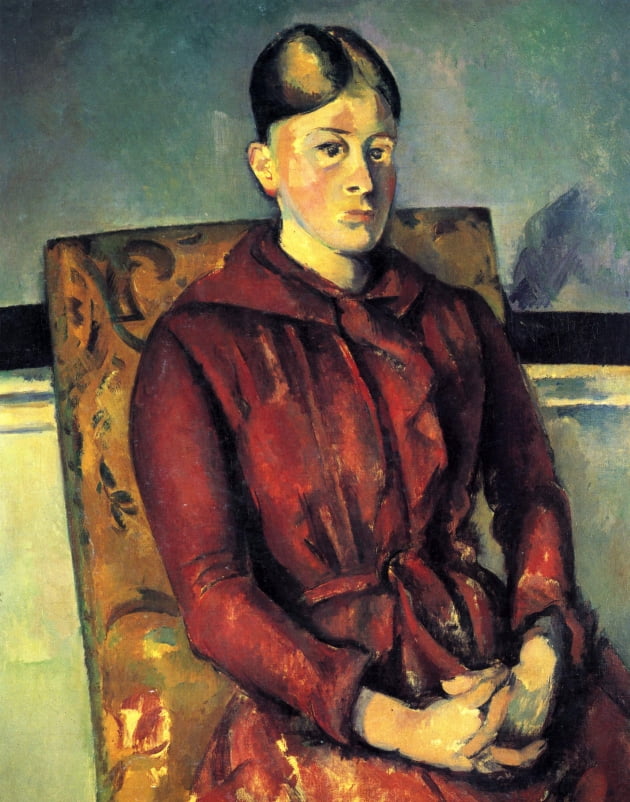 노란 암체어에 앉아있는 세잔 부인(1893~1895).
