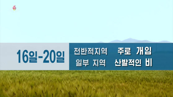 조선중앙TV는 10일 올해 초여름 장마가 시작됐다고 보도했다. (사진=연합뉴스)