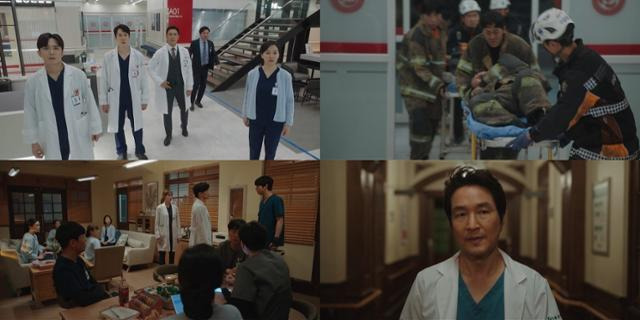 ‘낭만닥터 김사부3’ 위기의 외상센터에 산불 재난까지 일어나며 긴장감이 치솟았다. SBS 영상 캡처