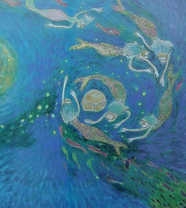 '제주가나다'에 실린 태왁 그림 홍정숙作 [제주그림책연구회 제공, 재판매 및 DB 금지]