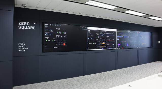 이노그리드 클라우드 전문 센터 ‘하이퍼 스퀘어’ 내 제로 스퀘어(관제 센터). (사진=이노그리드)
