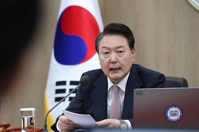 윤석열 대통령이 23일 서울 용산 대통령실 청사에서 열린 국무회의를 주재하고 있다. 2023.05.23. /사진=뉴시스