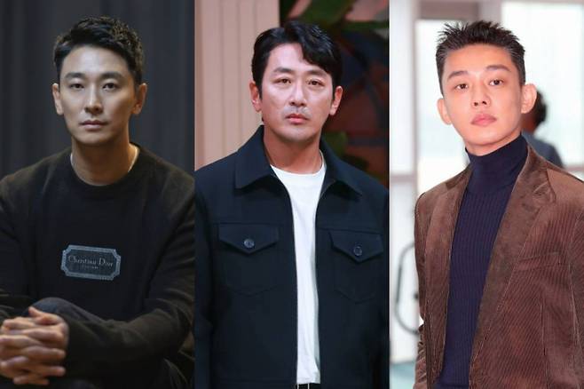 (왼쪽부터) 배우 주지훈, 하정우, 유아인 /사진=머니투데이 DB