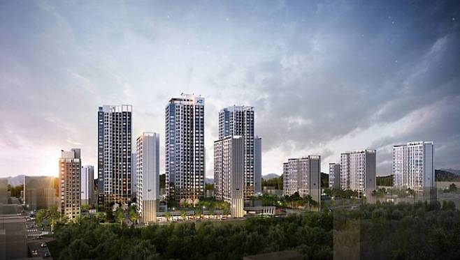 상무센트럴자이 조감도. GS건설 제공