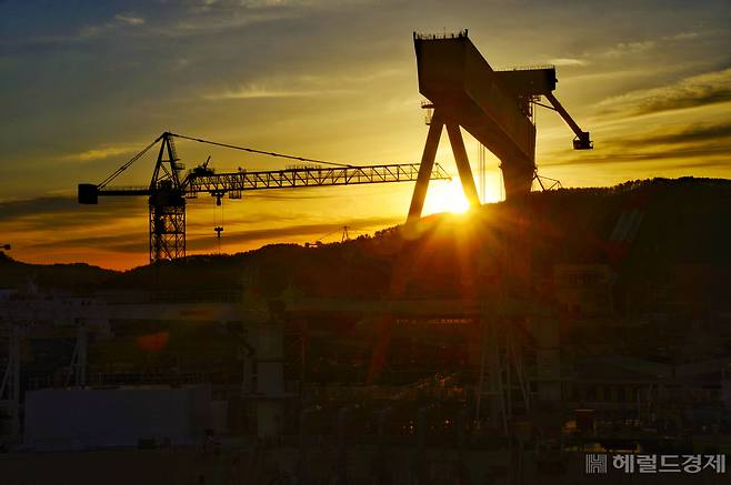 경남의 한 선박 건조장 모습. [헤럴드DB]