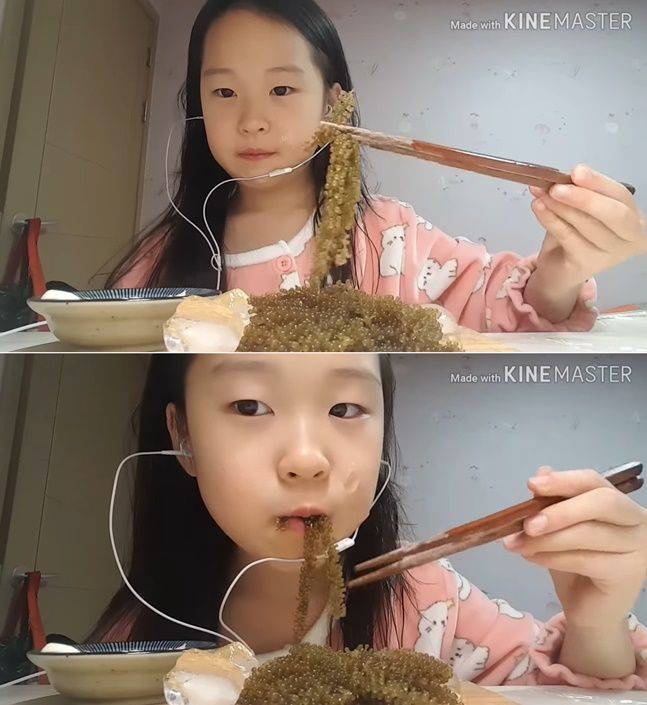 띠예의 바다포도 ASMR 영상ⓒ유튜브 영상 캡처